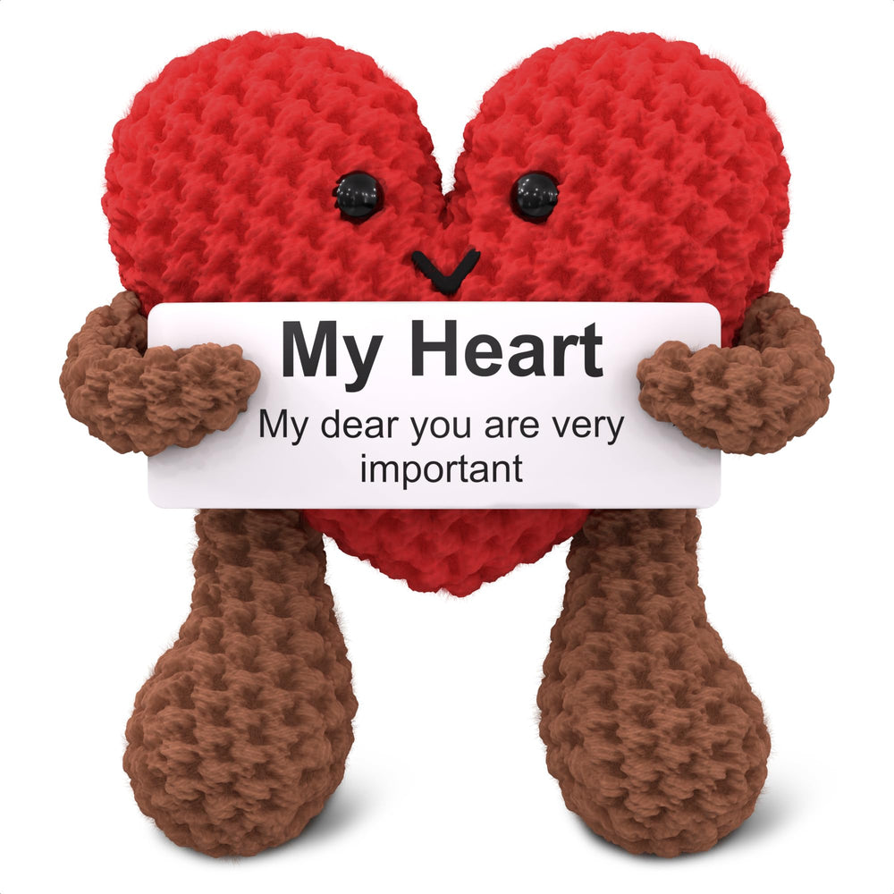 Reluen Heart Plush front view showing cozy knit texture for daily comfort