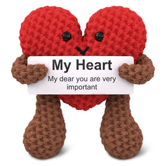 Reluen Heart Plush front view showing cozy knit texture for daily comfort