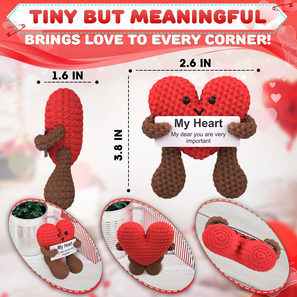 Reluen Heart Plush side view highlighting compact size for purses