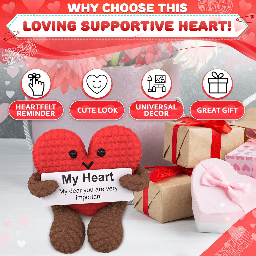 Reluen Heart Plush with motivational card for uplifting messages