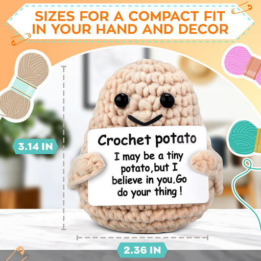 Reluen potato plush with encouragement card for gifting coworkers.
