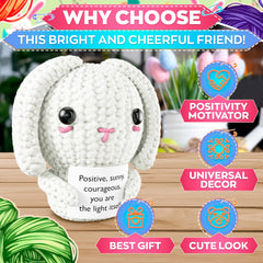 Reluen bunny on desk decor setup, adds a gentle touch to workspaces and homes.