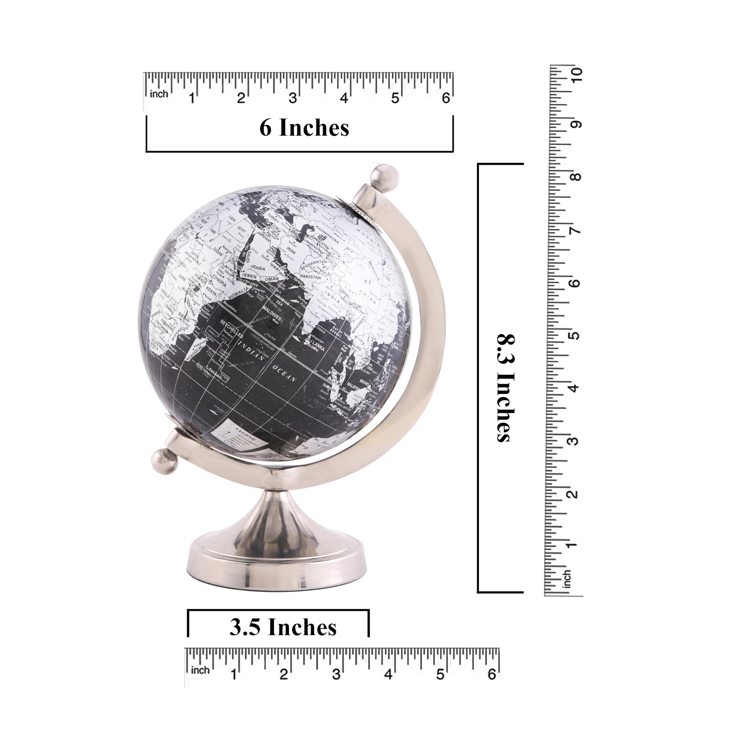 Rely+ office decor globe on desk elevates room ambience.