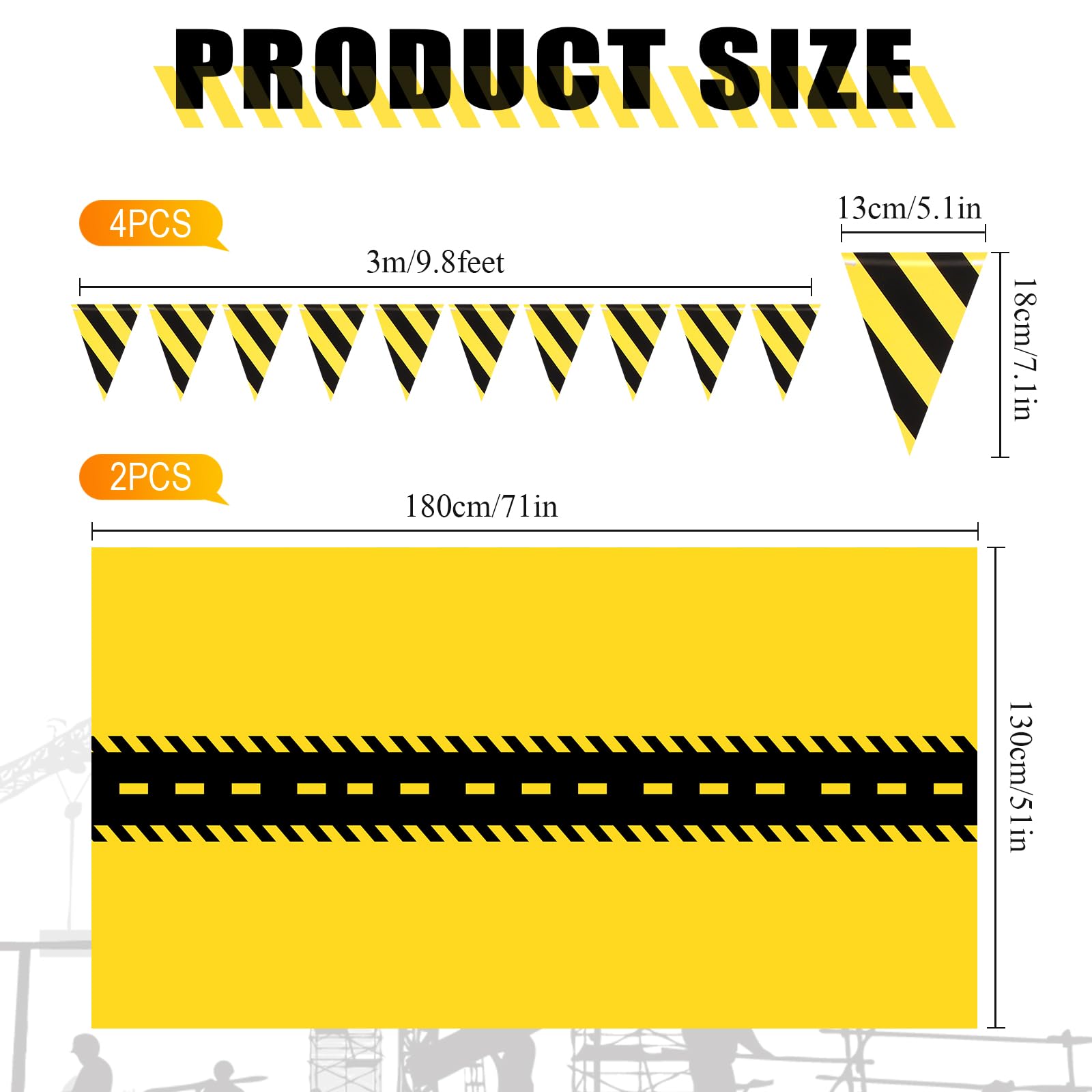 Remagr construction tablecloth close-up shows thick plastic and easy wipe-clean surface.