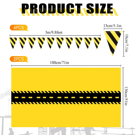 Remagr construction tablecloth close-up shows thick plastic and easy wipe-clean surface.