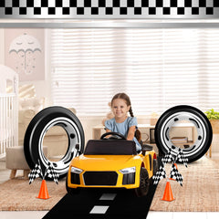 Remagr race car running mat 16.4 ft guides kids’ play paths.