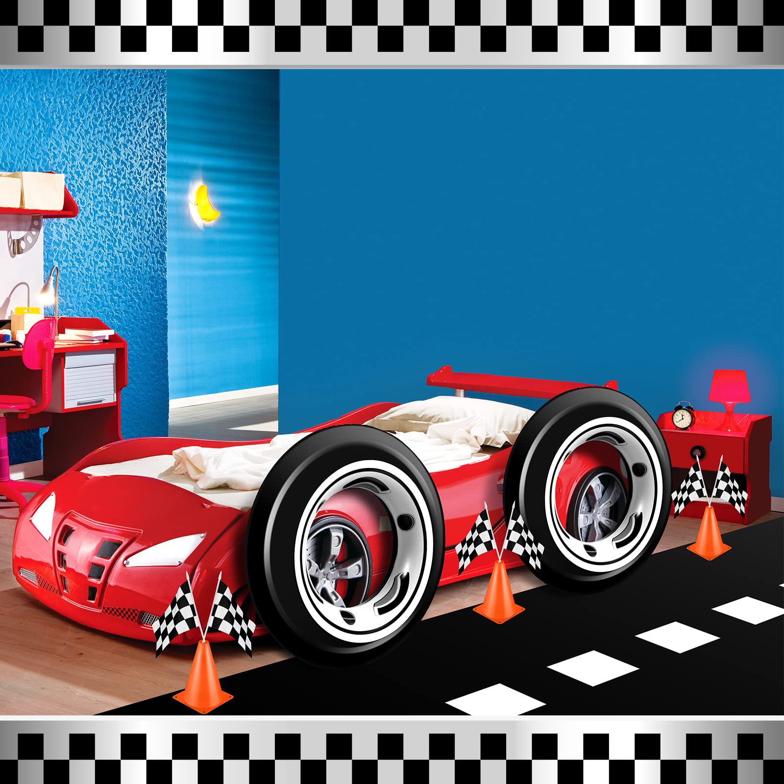 Remagr race track party scene image enhances festive ambiance.