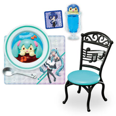 Re-Ment Hatsune Miku's Cafe-Trading Figure base stand ensures stable display.