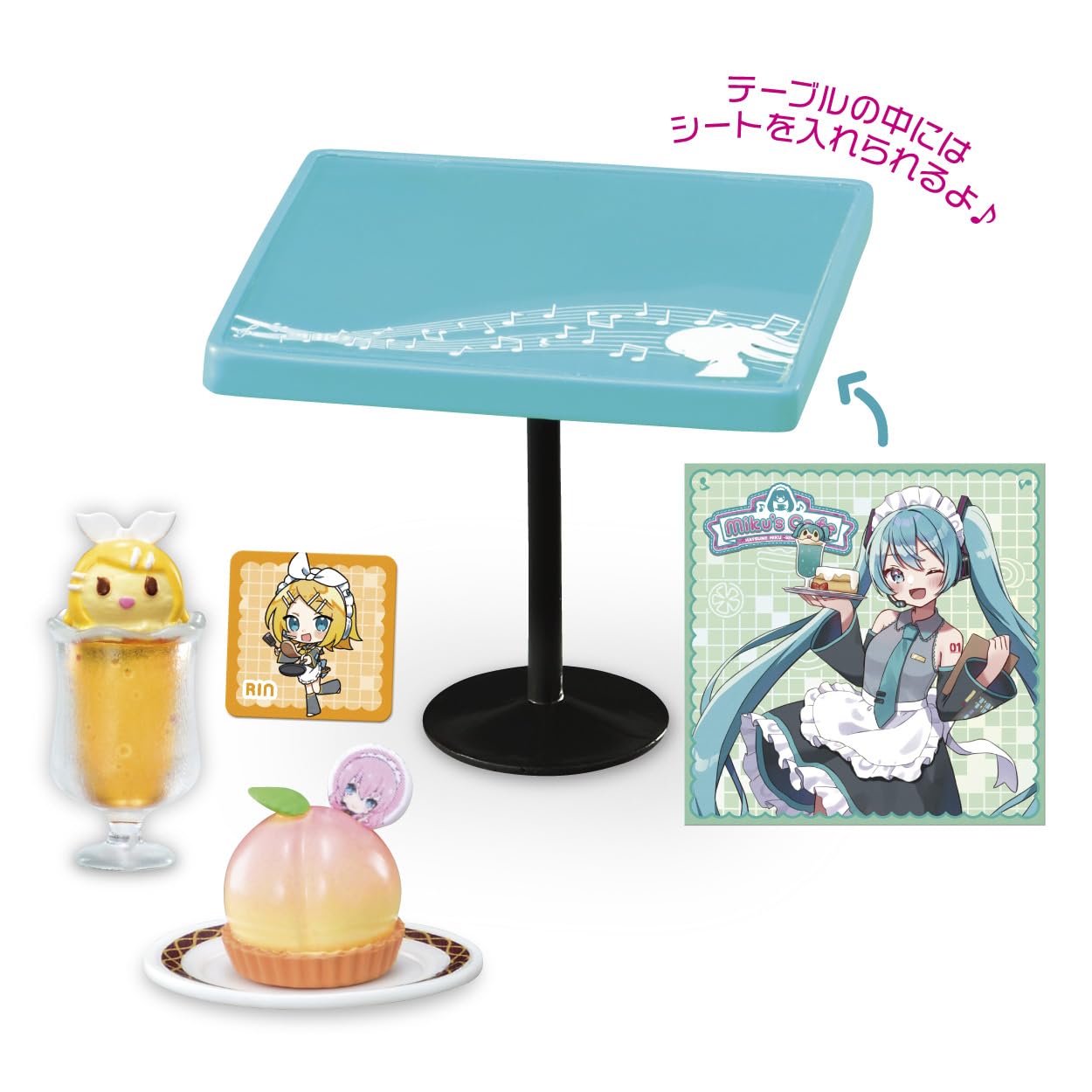 Re-Ment Hatsune Miku's Cafe-Trading Figure detailed outfit highlights authentic styling.