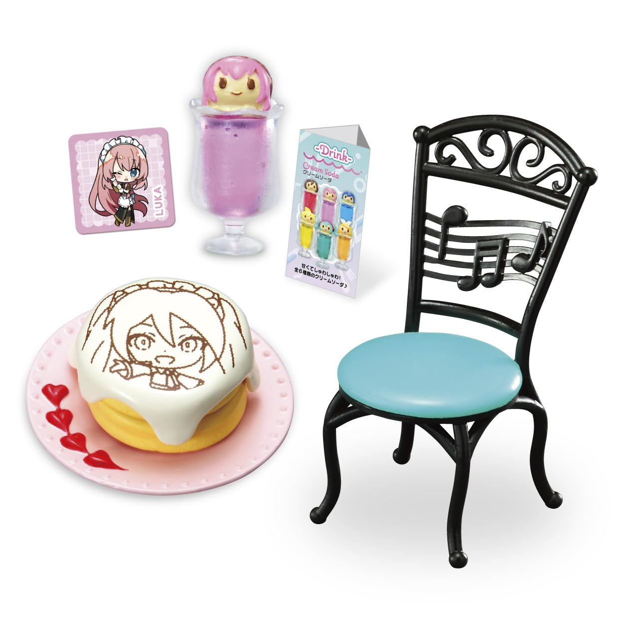 Re-Ment Hatsune Miku's Cafe-Trading Figure full pose options for display variety.