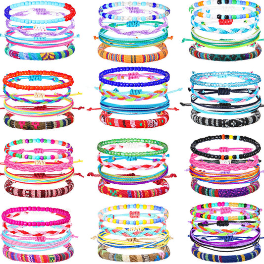 Remerry 48-piece handmade friendship bracelets in assorted colors for daily wear