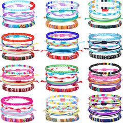 Remerry 48-piece handmade friendship bracelets in assorted colors for daily wear
