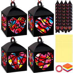 Renbuzhu heart lantern kit cover for festive Valentine decor and classroom crafts.