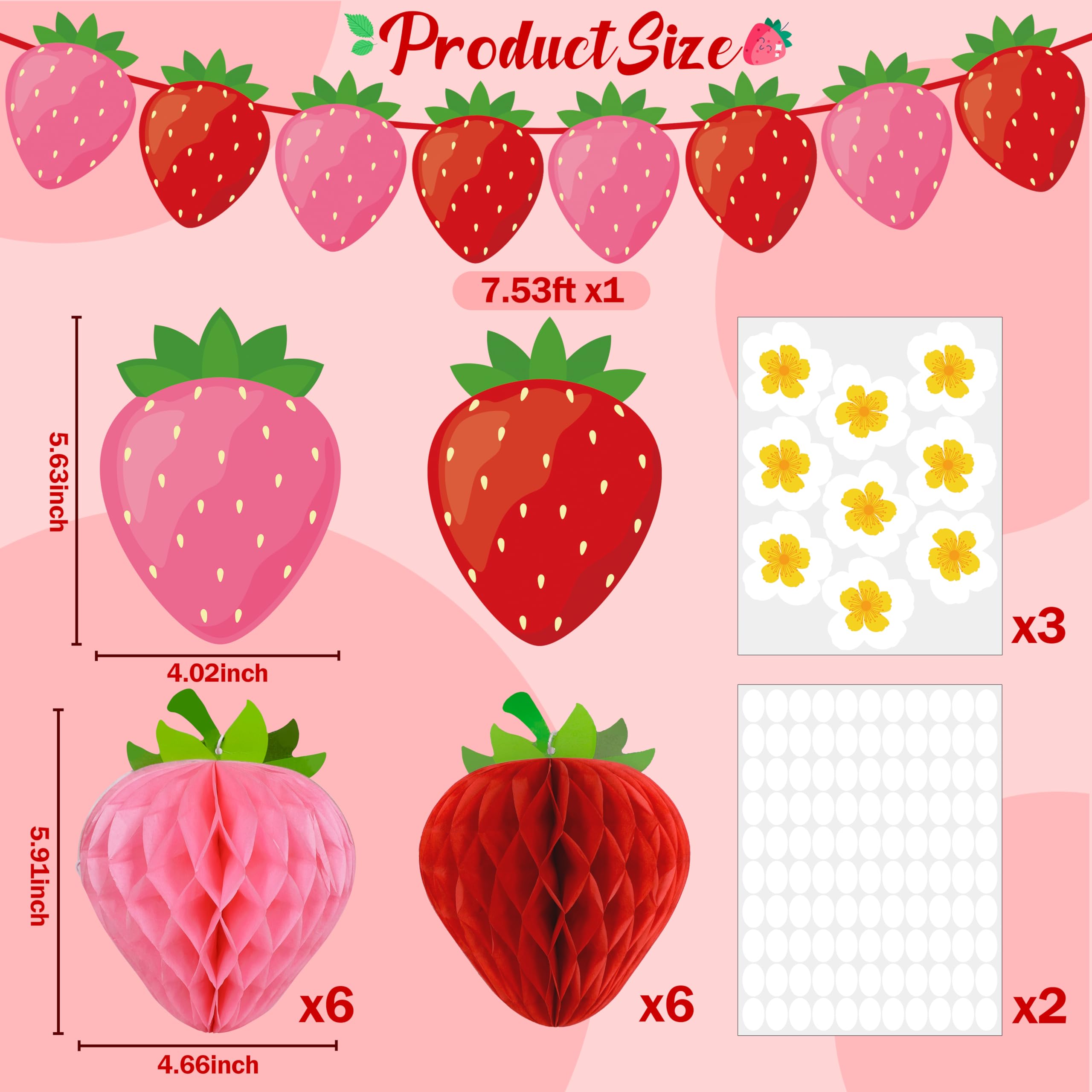 Renbuzhu strawberry honeycomb balls arranged for cheerful tablescape
