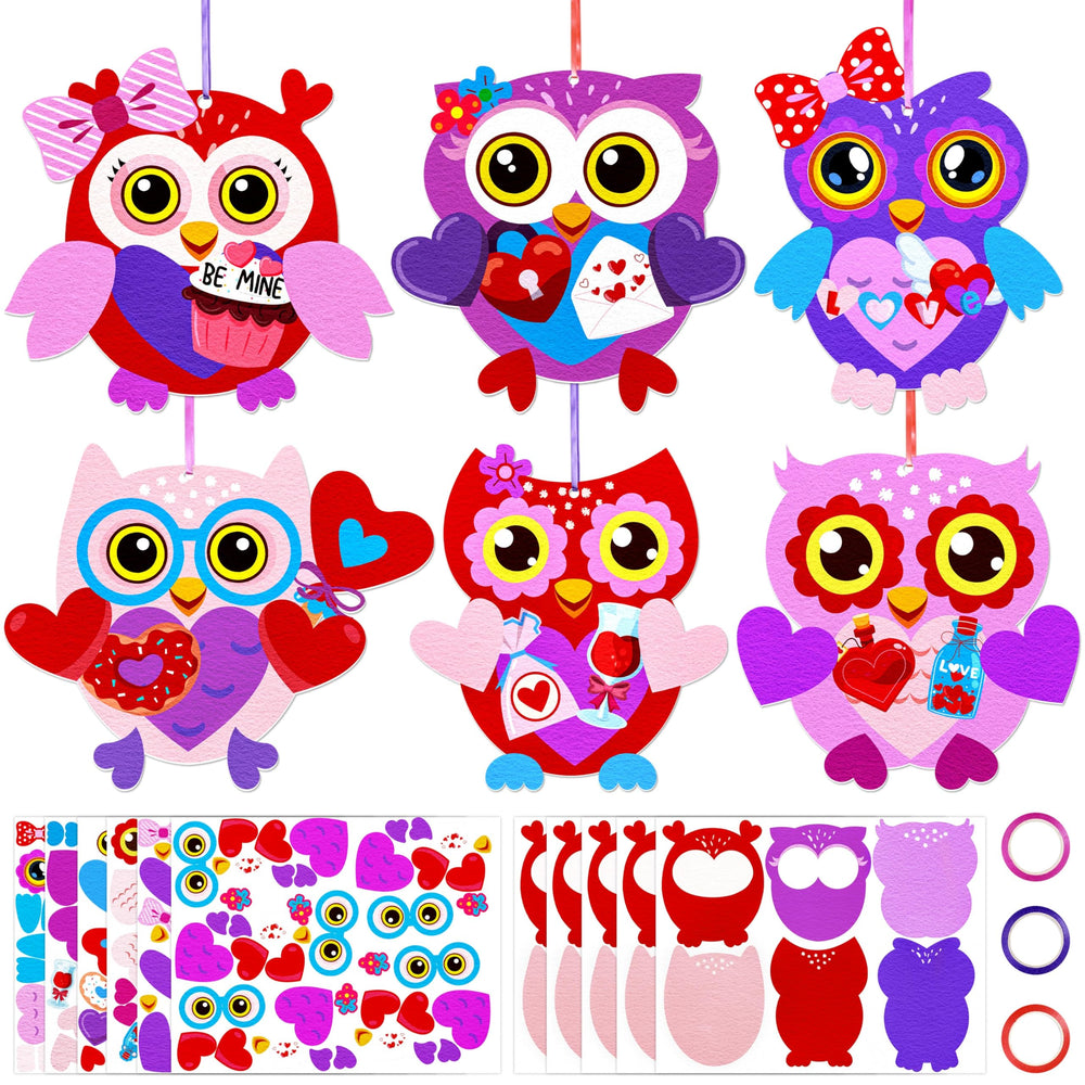 Renbuzhu Valentines Owl Crafts Kit cover — kid-friendly classroom activity.