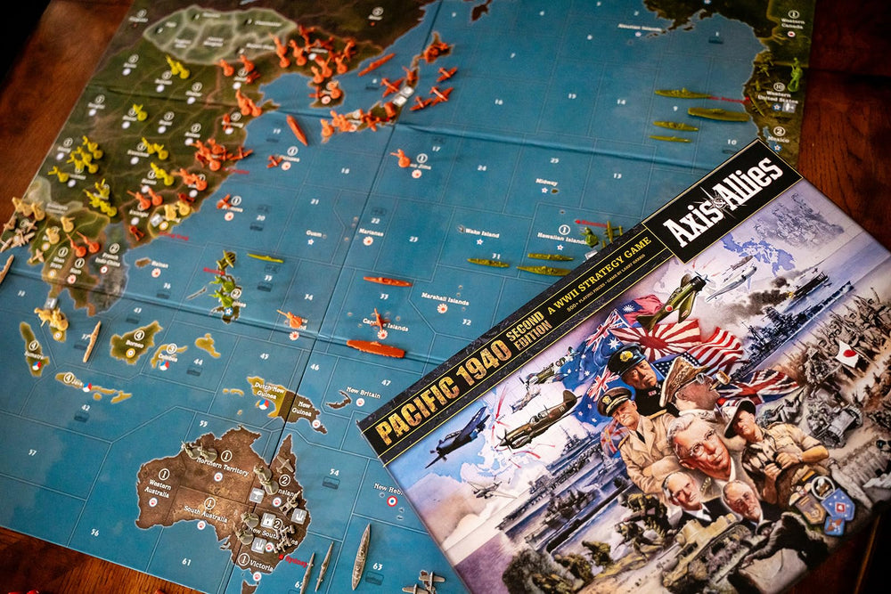 Renegade Axis & Allies 1940 Pacific map-area—clear zones for strategic planning.