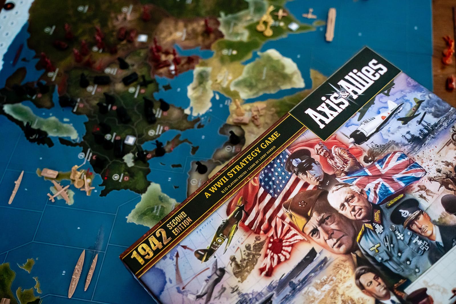 Renegade Axis & Allies 1942 game board features a large 40 by 26 inch play area.