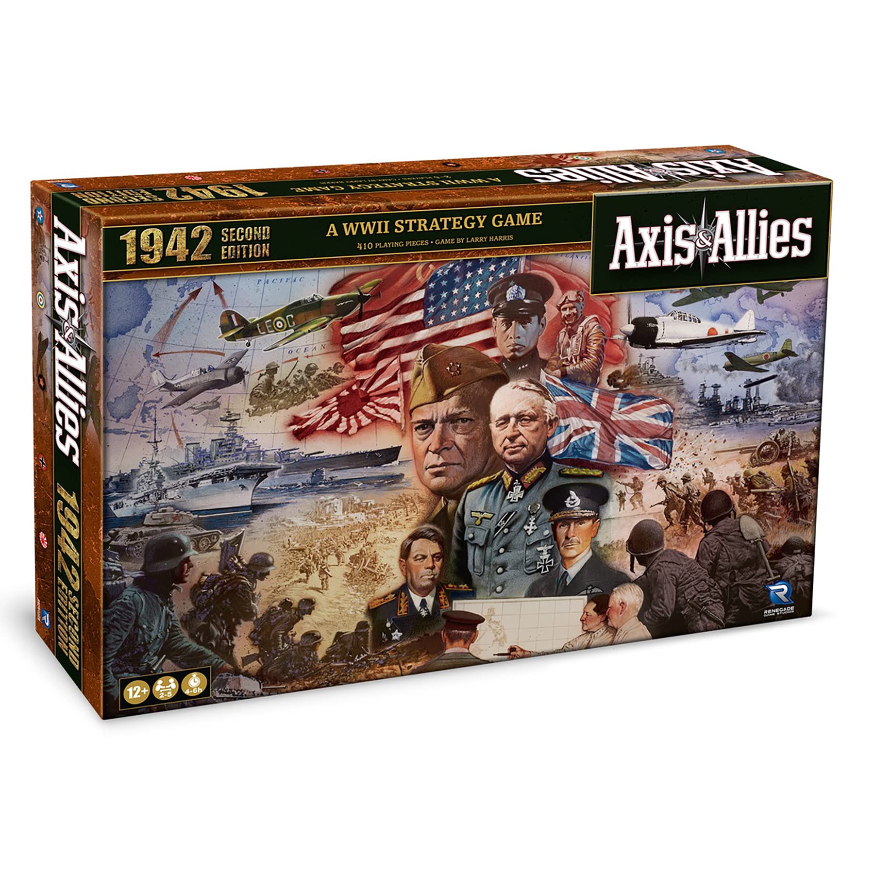 Renegade Game Studios Axis & Allies 1942 map board enables epic strategic battles.