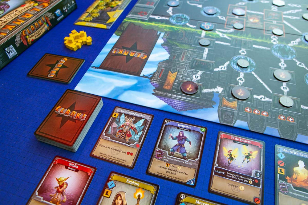 Renegade Clank Adventuring Party: Reaction cards can be played during opponents’ turns.