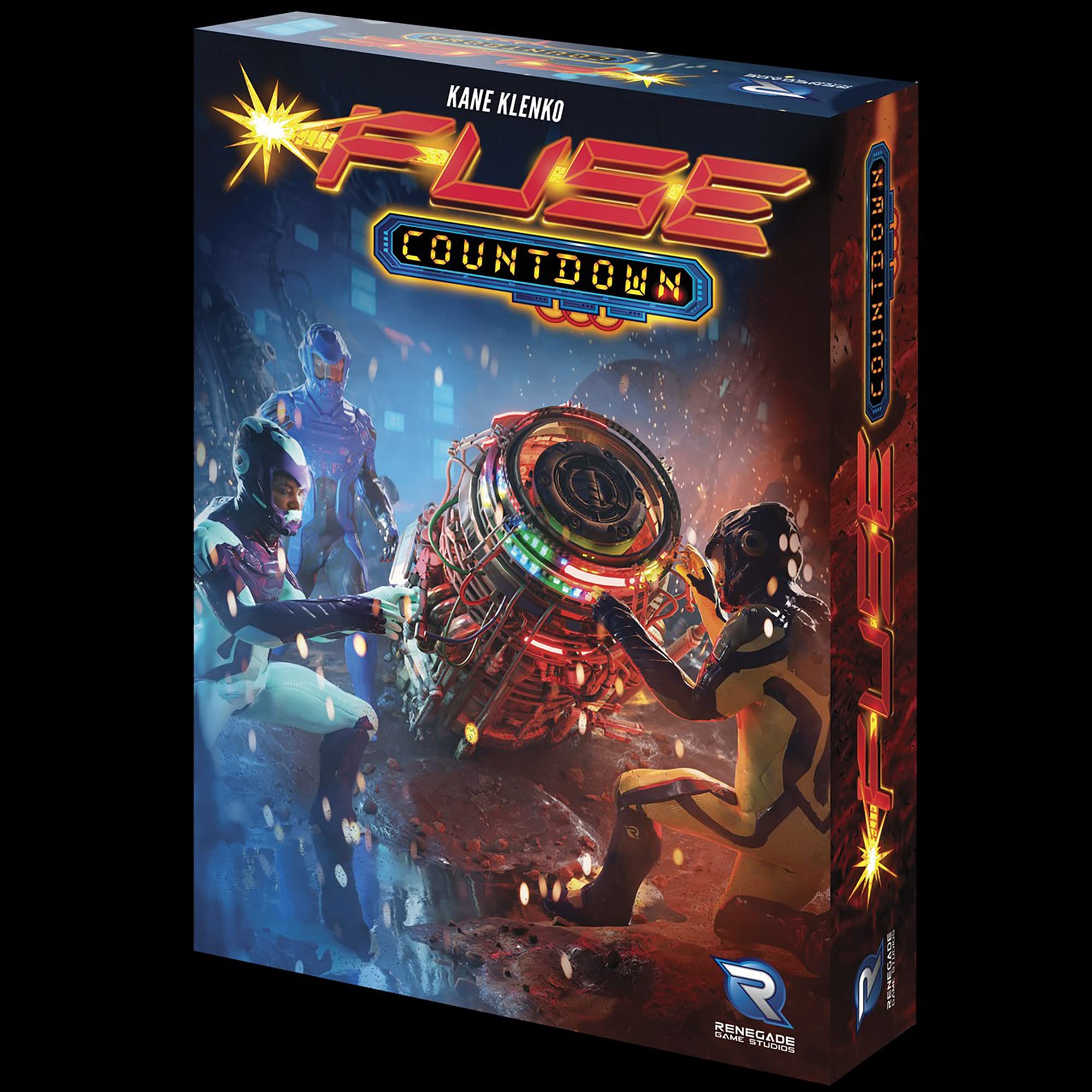 Renegade Fuse Countdown game night setup for 1 to 5 players in 10 minutes