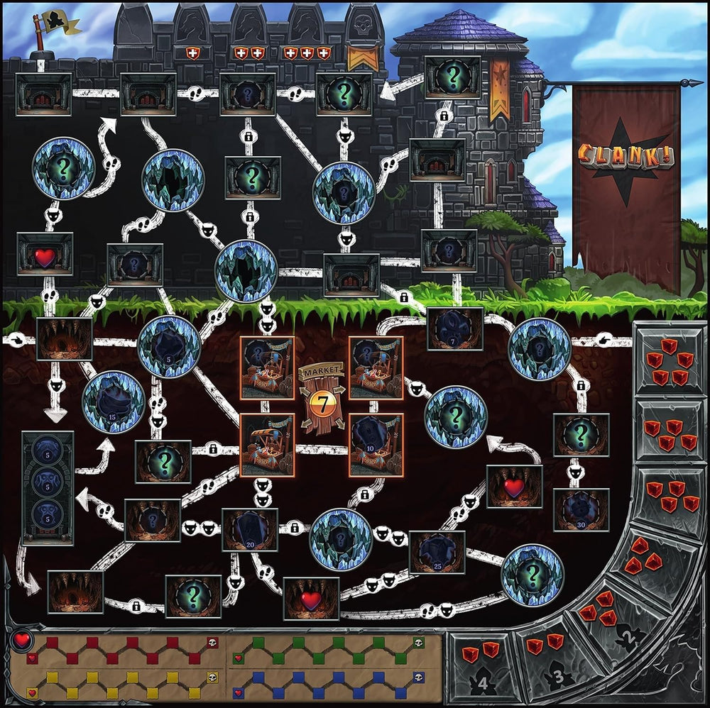Renegade Game Studios Clank dragon bag provides portable storage for components.