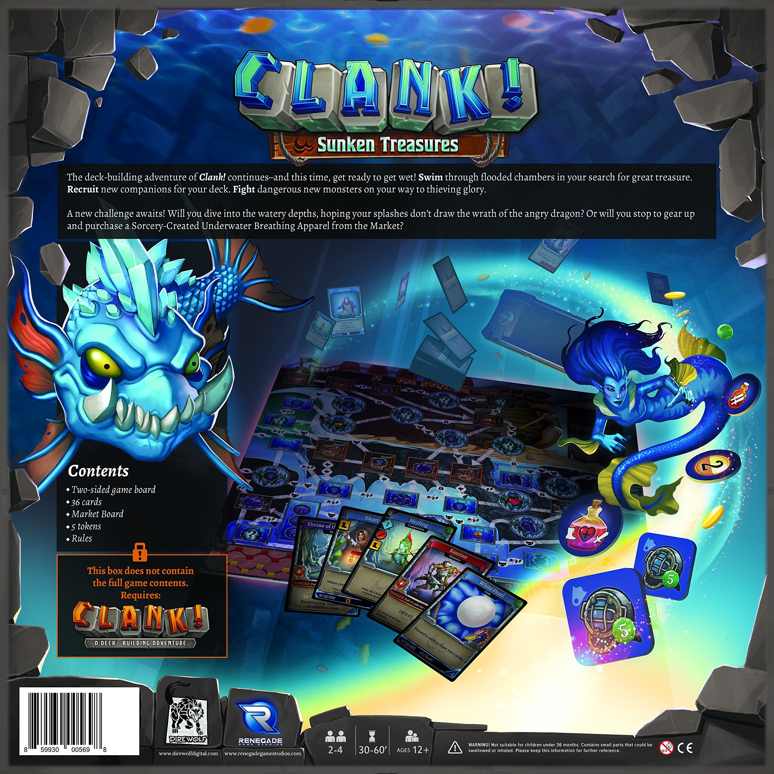 Renegade Game Studios tokens showcase environmental challenges and treasure-hunting incentives.