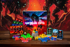 Renegade Game Studios Nexus Ops alien species clash for board control.