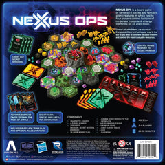 Renegade Game Studios Nexus Ops secret missions layout for planning.
