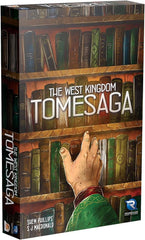 Renegade Game Studios Tomesaga box art showing campaign setup for epic kingdom building