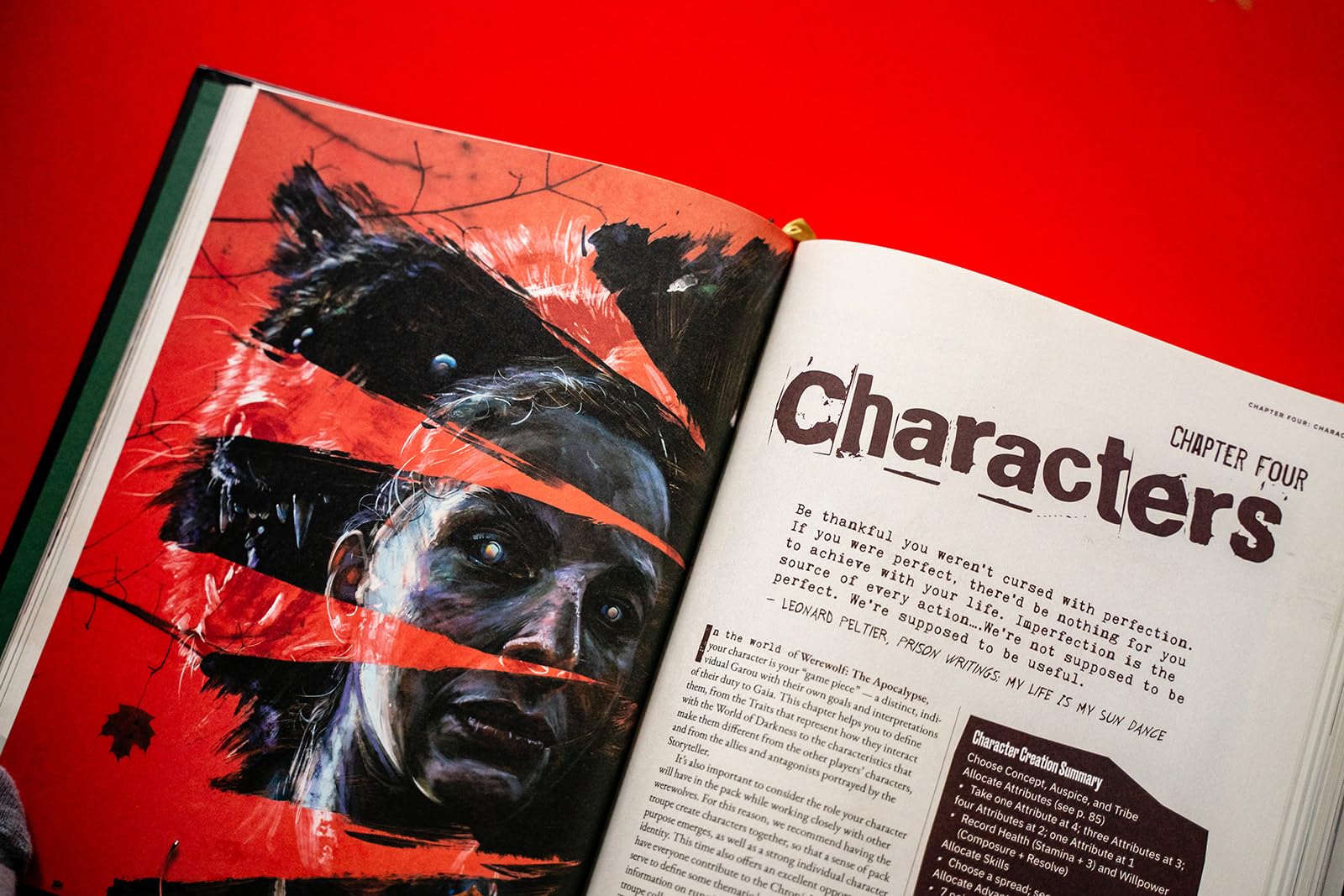 Renegade Game Studios Werewolf: The Apocalypse 5e core rulebook character creation, guides Garou customization.