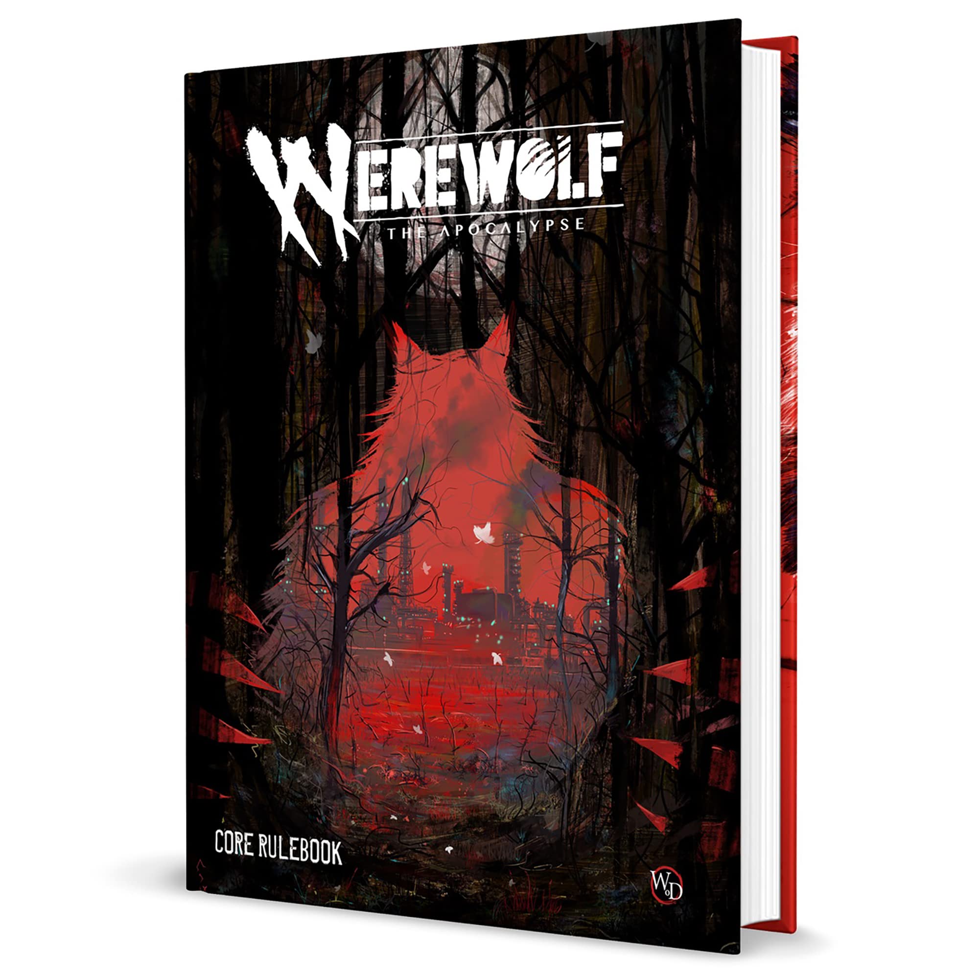 Renegade Game Studios Werewolf: The Apocalypse 5e core rulebook cover, sturdy hardcover for long campaigns.