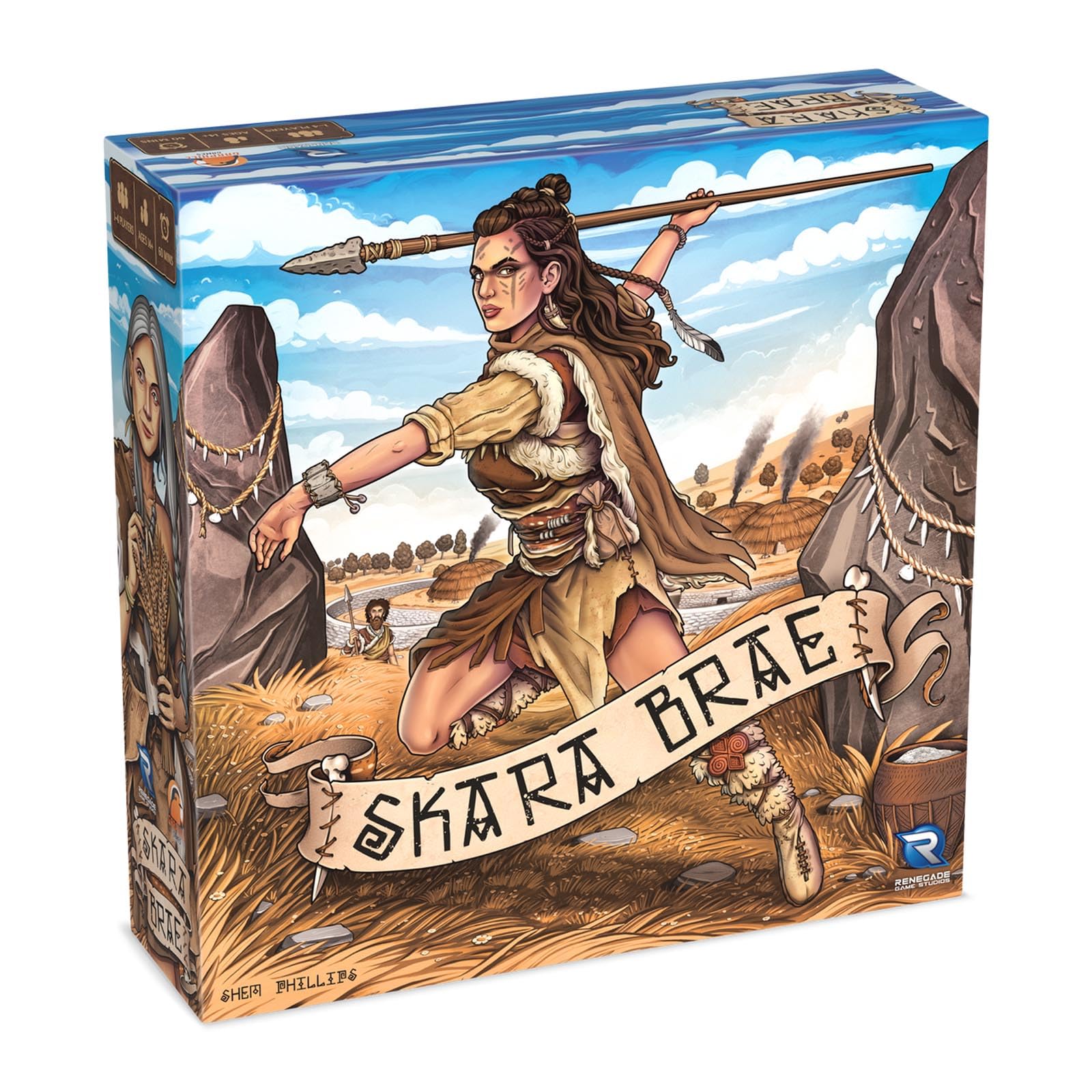 Renegade Games Skara Brae midden piles reminding players to balance expansion with cleanup tasks