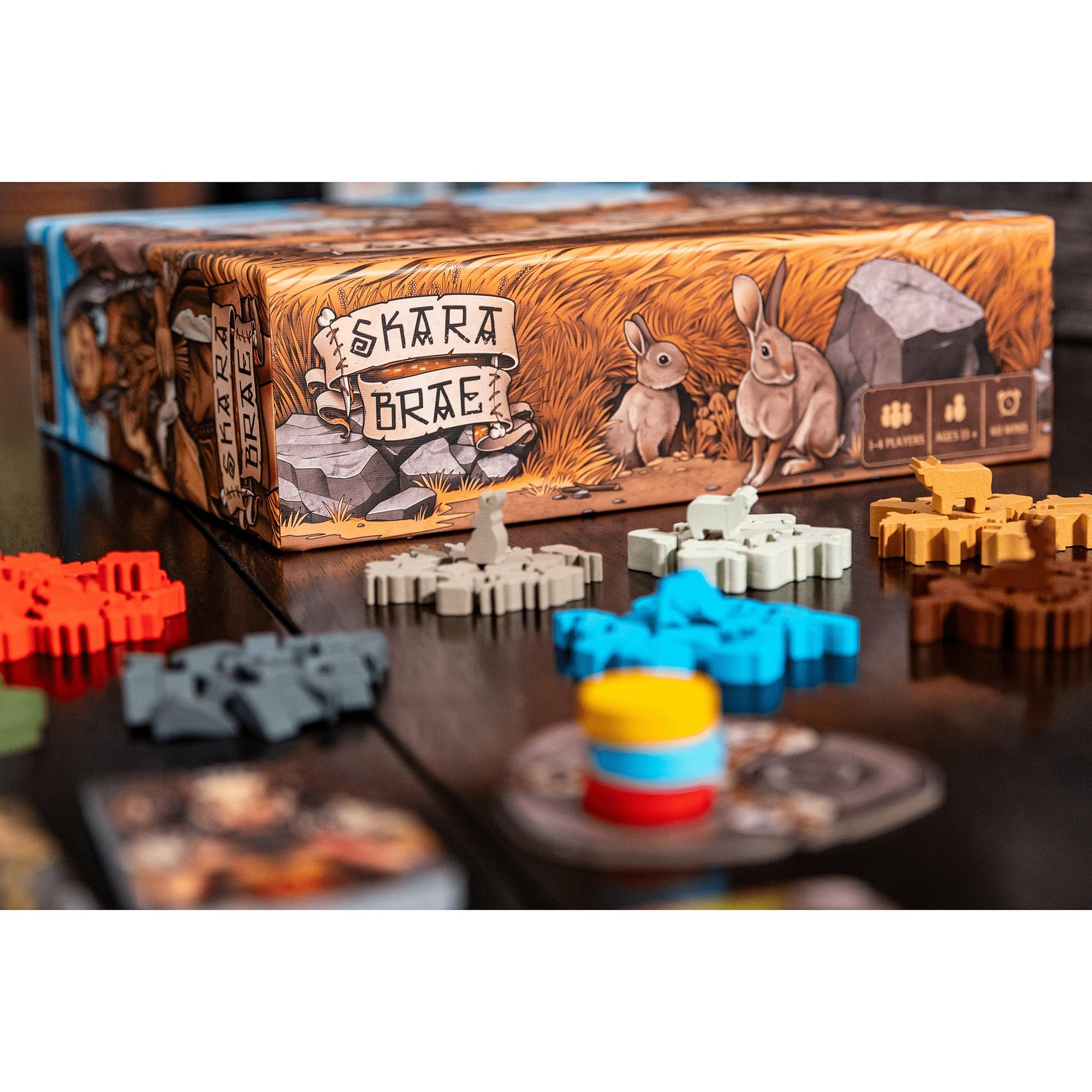 Renegade Games Skara Brae settlers tokens reflecting villager-focused gameplay