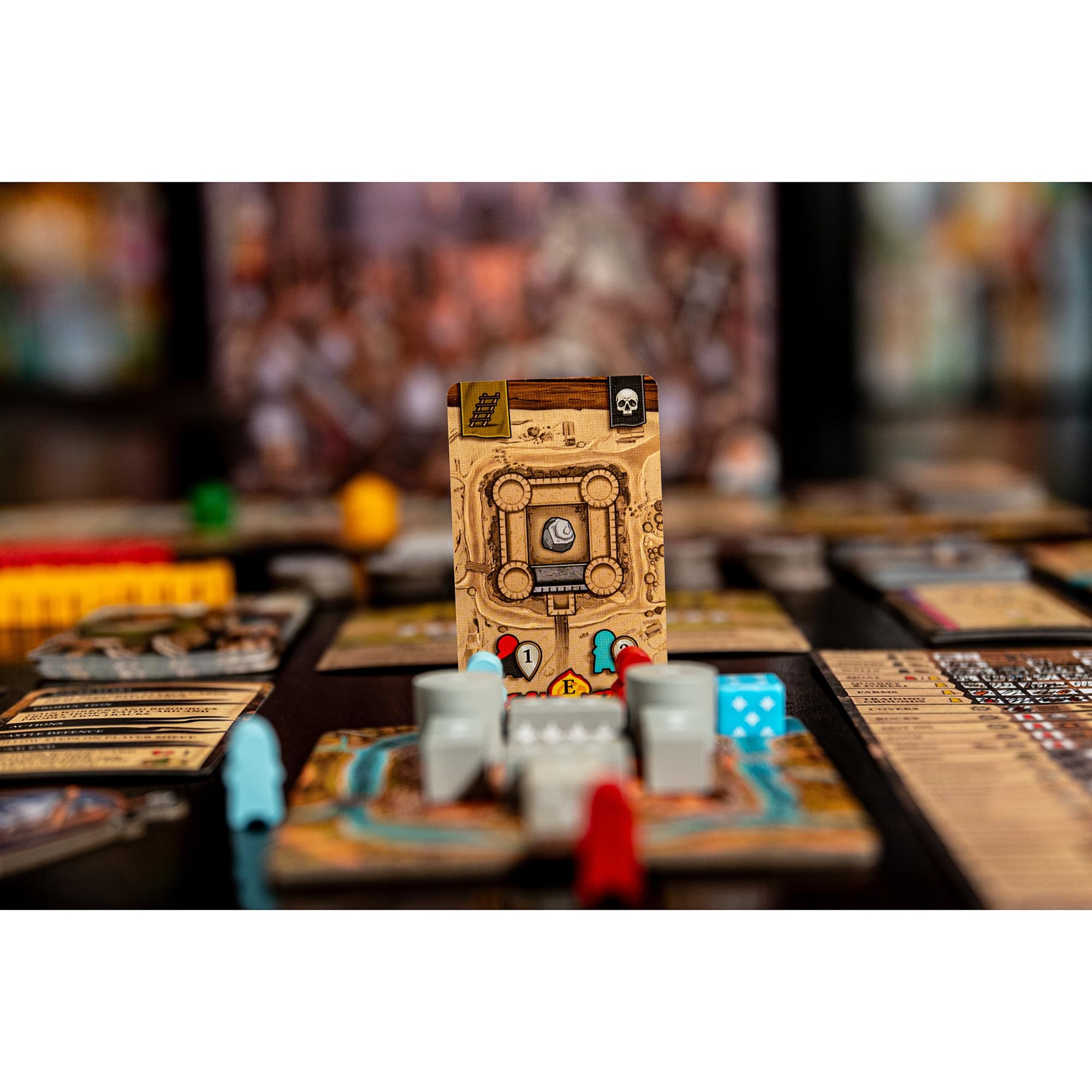 Renegade Games The Anarchy player boards organize resources and plans