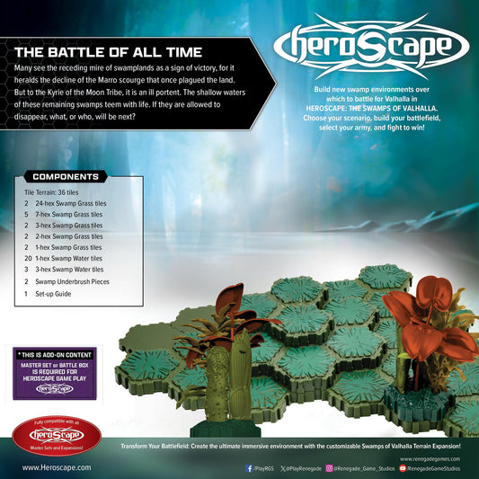 Renegade Heroscape swamp 24-hex tiles enable flexible map design