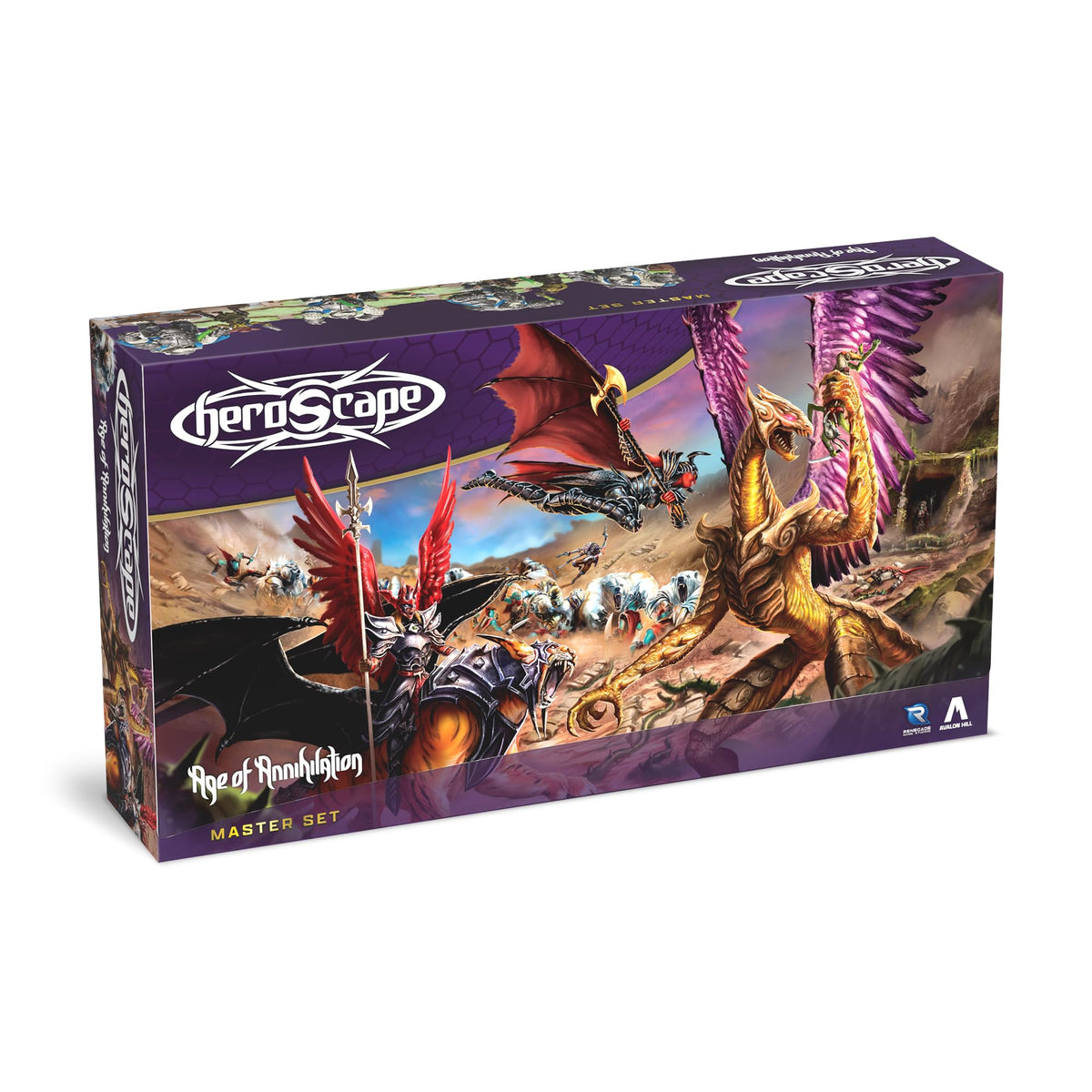 Renegade Heroscape Age of Annihilation master set cover, ideal for epic two-player battles