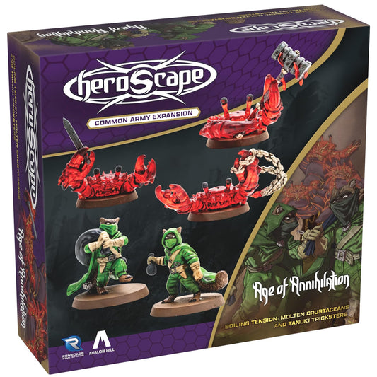 Renegade Heroscape Molten Crustaceans figures ready for lava-themed battles.