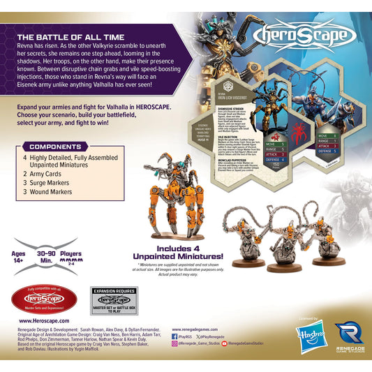 Renegade Heroscape Revna's Rebuke Necrotech Wraithriders miniature set for tactical deployment