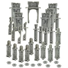 Renegade Heroscape Laur's Edge stackable walls expand fortification options.