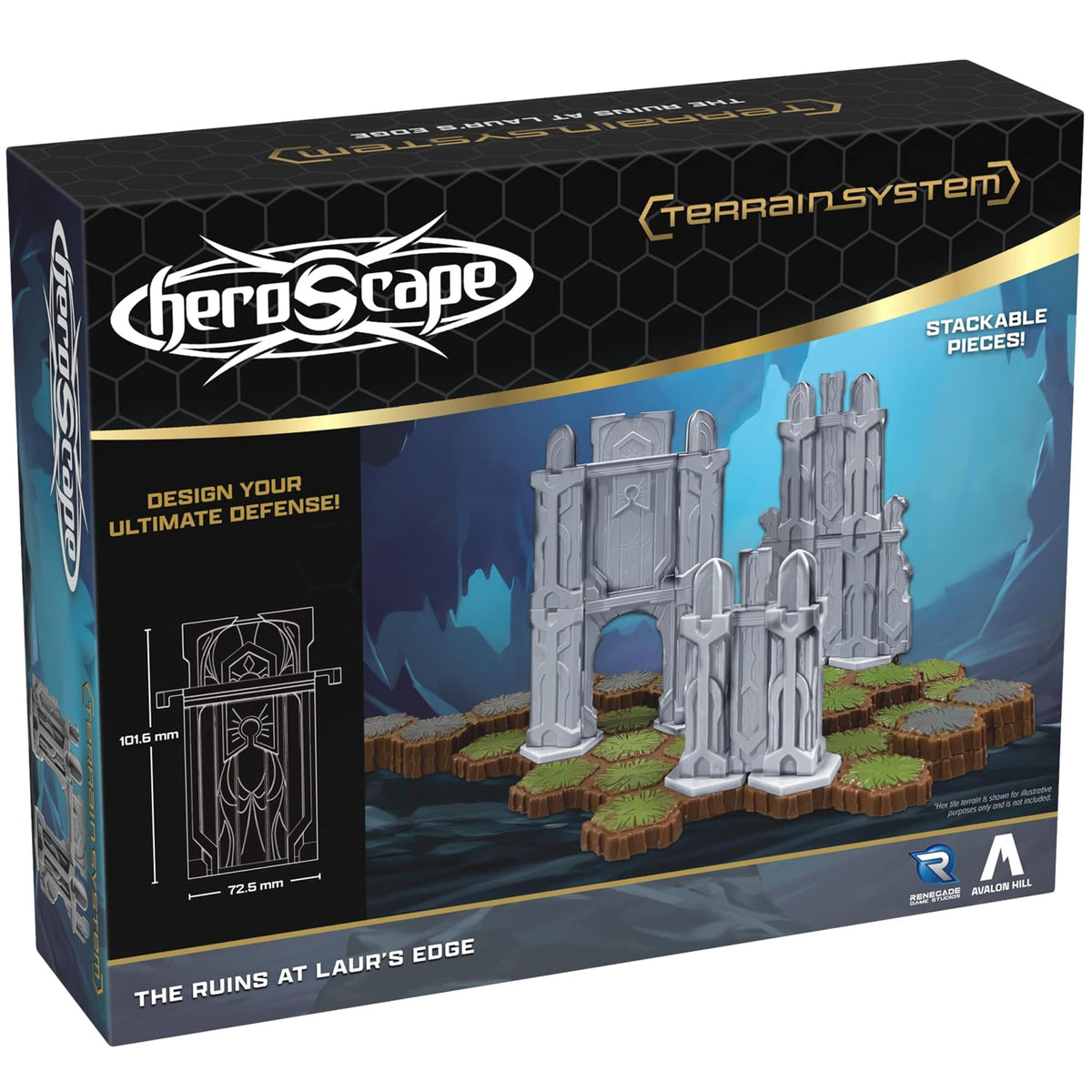 Renegade Heroscape Laur's Edge wall tile for flexible defenses and layouts.