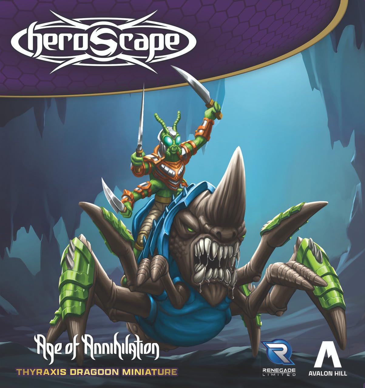 Renegade Heroscape Thyraxis Dragoon close-up shows detailed painting reference