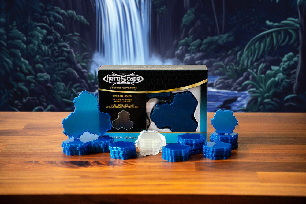 Renegade Heroscape Waters of Valhalla three hex water tiles expand water features