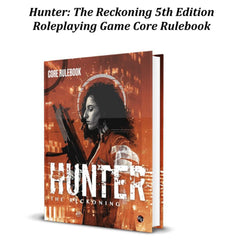 Hunter 5e core rulebook spreads showing character creation and threats guidance