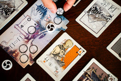 Renegade Naishi card tableau placement in two-player duel.