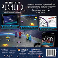Renegade Game Studios Planet X app scan screenshot prompts discoveries and decisions.
