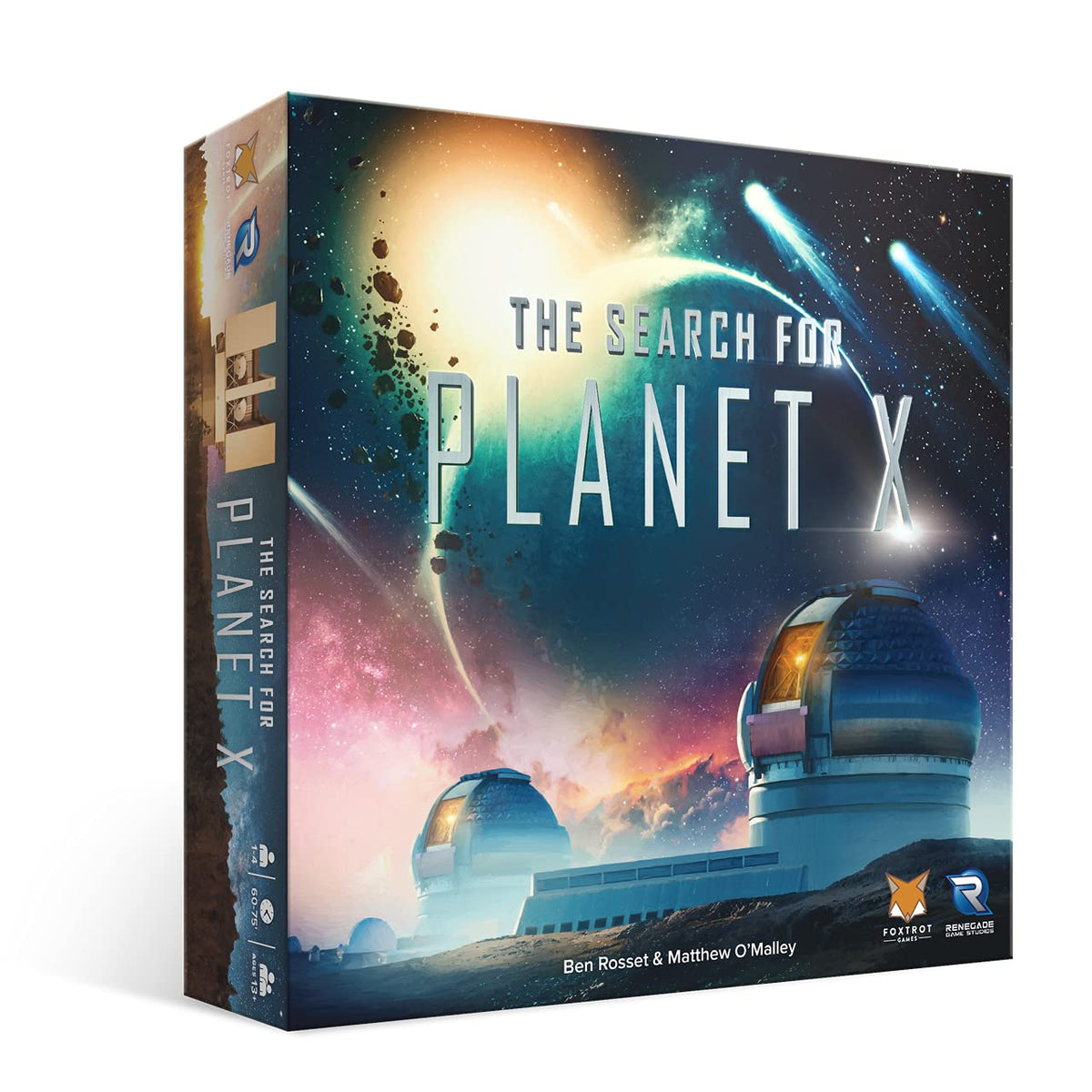 Renegade Game Studios Planet X map illustration helps strategize deductions during play.