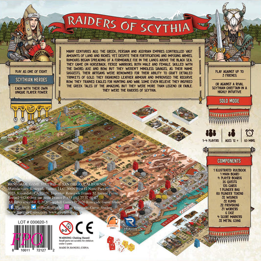 Renegade Raiders of Scythia solo mode for a challenging, immersive playthrough.