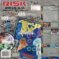 Renegade Risk 2210 A.D. components highlight enhanced setup with double-sided tokens.