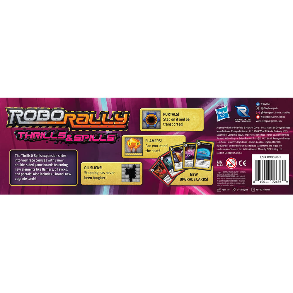 Renegade Game Studios Robo Rally Thrills & Spills portals open routes, increasing strategic options