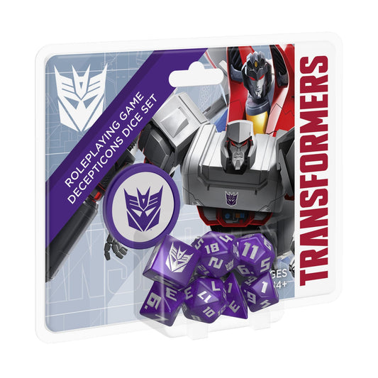 Renegade Transformers Decepticon Dice Set, side view, enhances critical storytelling moments.